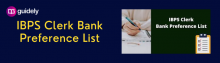 ibps clerk bank preference list