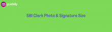 sbi clerk photo and signature size