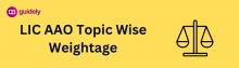 lic aao topic wise weightage