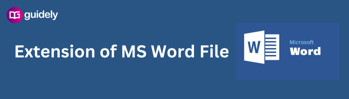 What Is An Extension Of Ms Word File 2459