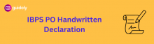 ibps po handwritten declaration a