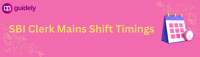 sbi clerk shift timings