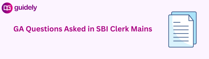 ga questions asked in sbi clerk