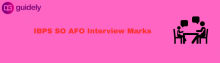 ibps so afo interview marks
