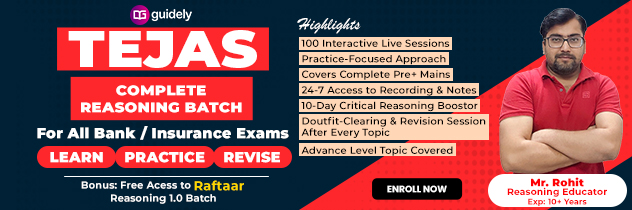 TEJAS Reasoning Complete Batch (Prelims + Mains) 2025-26